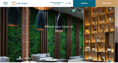 Comprehensible and laconic web-site for Unirea Hotel