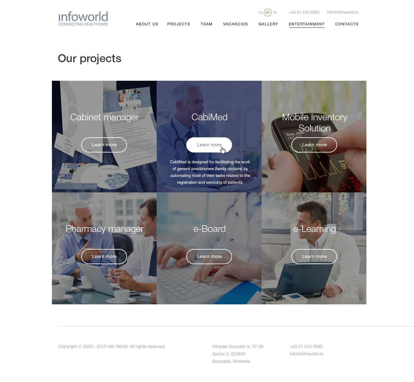 Site pentru compania Infoworld